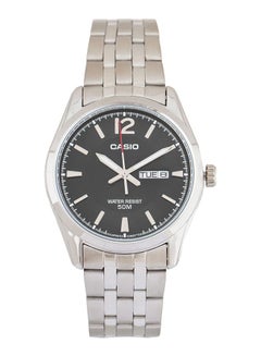 Men's Fabric Analog Quartz Watch MTP-1335D-1AVDF - 38 mm - Silver
