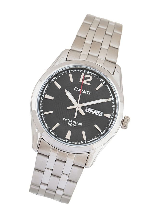 CASIO - Men's Fabric Analog Quartz Watch MTP-1335D-1AVDF - 38 mm - Silver - Image 1