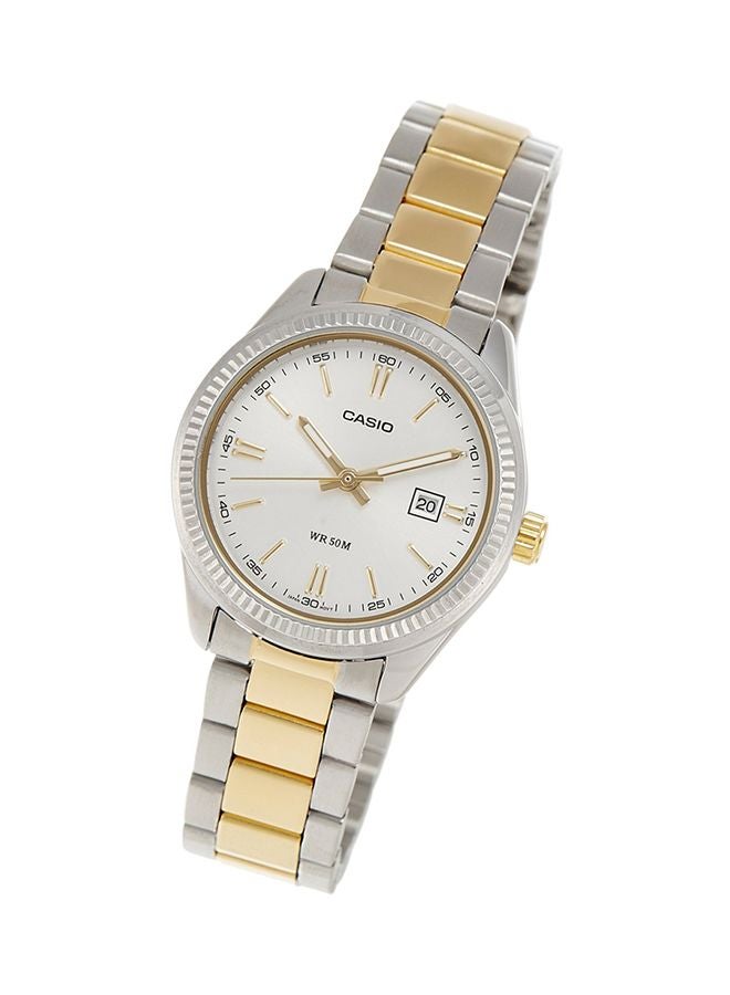 CASIO Women's Stainless Steel Analog Quartz Watch LTP-1302SG-7AVDF - 30 mm - Silver/Gold - Image 3