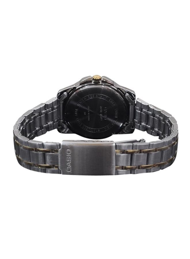 CASIO Men's Fabric Analog Quartz Watch LTP-1314SG-1AVDF - 33 mm - Silver/Gold - Image 2