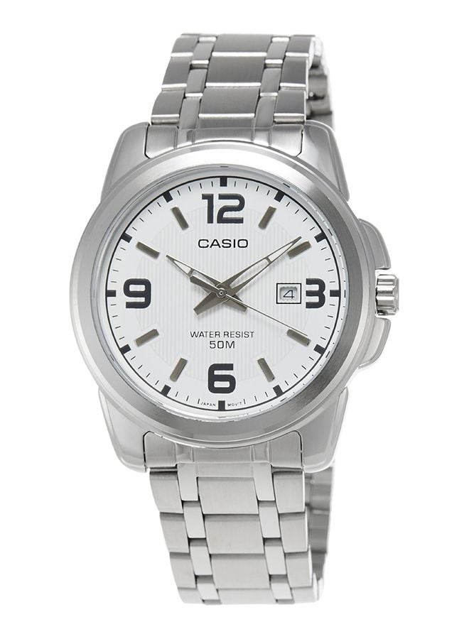 CASIO Men's Stainless Steel Analog Quartz Watch MTP-1314D-7AVDF - 50 mm - Silver - Image 1