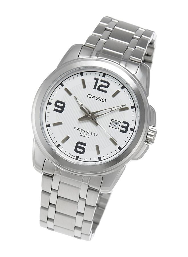 CASIO Men's Stainless Steel Analog Quartz Watch MTP-1314D-7AVDF - 50 mm - Silver - Image 3