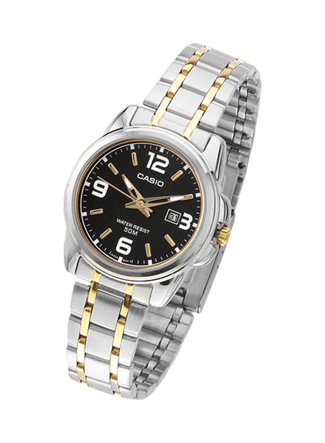 CASIO Men's Fabric Analog Quartz Watch LTP-1314SG-1AVDF - 33 mm - Silver/Gold - Image 3