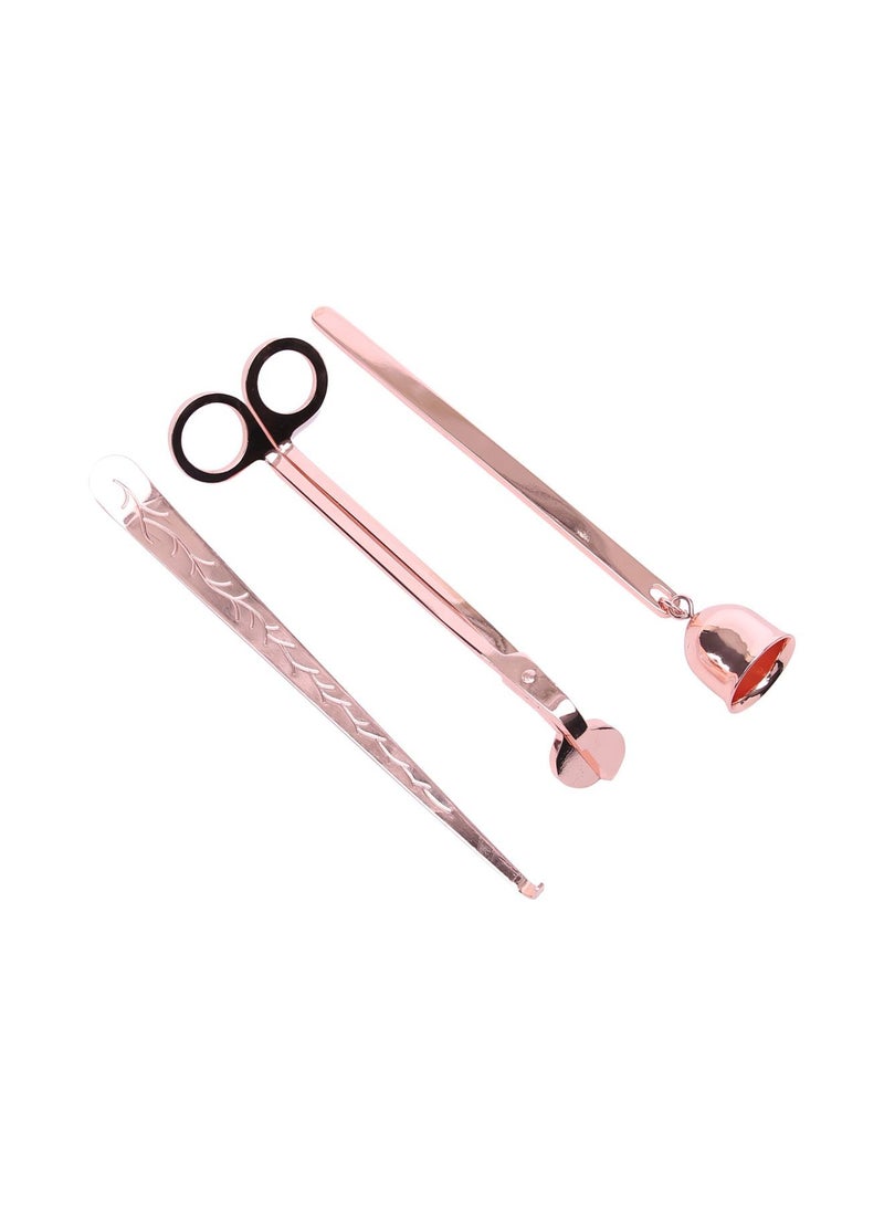 Palm Lights 3-Piece Candle Care Accessory Set Rose Gold - Image 1
