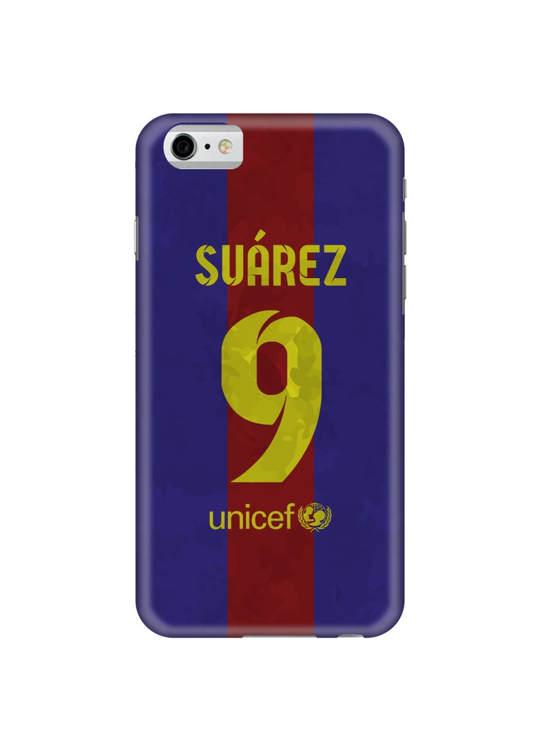 Stylizedd Premium Slim Snap Case Cover Matte Finish for Apple iPhone 6/6s Suarez Barca Jersey - Image 1