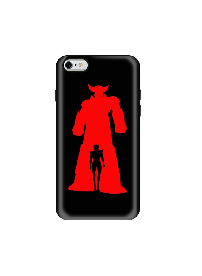 Stylizedd Premium Dual Layer Tough Case Cover Matte Finish for Apple iPhone 6/6s Grendizer Black - Image 1
