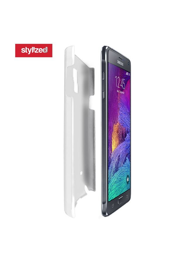 Stylizedd Premium Slim Snap Case Cover Matte Finish for Samsung Galaxy Note 4 Grey - Image 2
