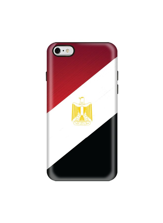 ستايلايزد غطاء متين فاخر ذو مظهر غير لامع بطبقة مزدوجة لهاتف آيفون 6/6s بلس/6s بلس من أبل علم مصر - Image 1