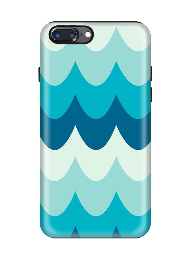Stylizedd - Dual Layer Tough Case Cover Matte Finish for iPhone 8 Plus/iPhone 7 Plus Wavy Waves - Image 1