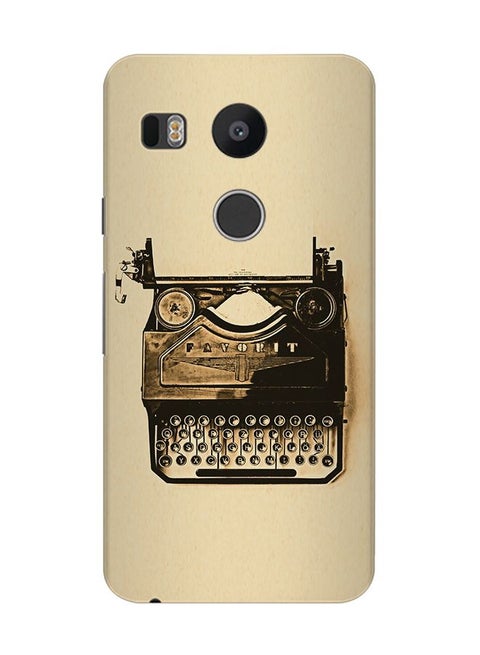 Slim Snap Case Cover Matte Finish for Google Nexus 5X Typewriter