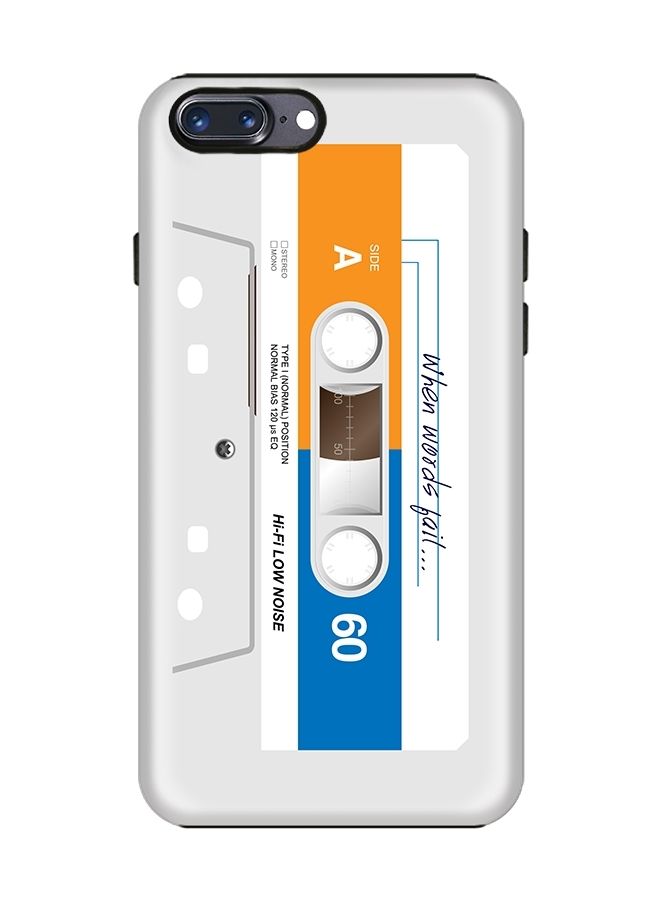 ستايلايزد غطاء متين فاخر ذو مظهر غير لامع بطبقة مزدوجة لهاتف آيفون 8 بلس/ 7 بلس حين تعجز الكلمات (شريط) - Image 1