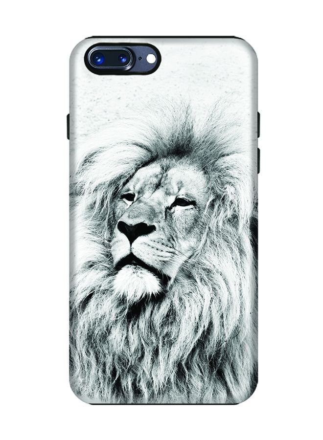 Stylizedd Dual Layer Tough Case Cover Matte Finish for iPhone 8 Plus/iPhone 7 Plus Wise Lion - Image 1