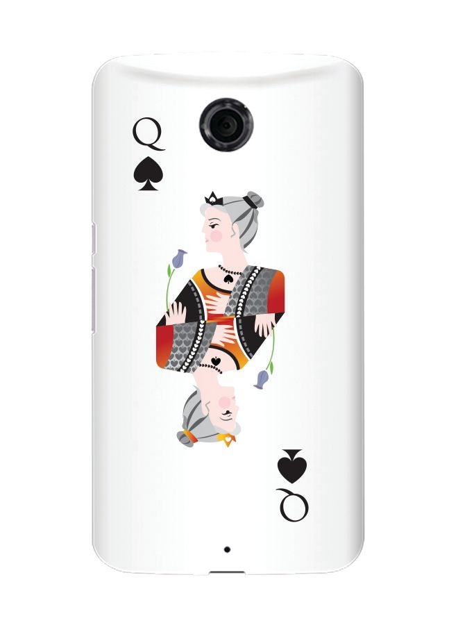 Stylizedd Slim Snap Case Cover Matte Finish for Google Nexus 6 Queen of Spades - Image 1
