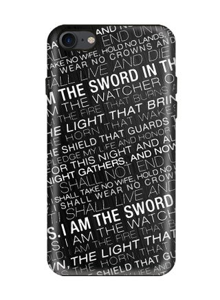 Dual Layer Tough Case Cover Matte Finish for iPhone 8/iPhone 7 GOT Night's Watcher Oath - v1503734124/N11724963A_1