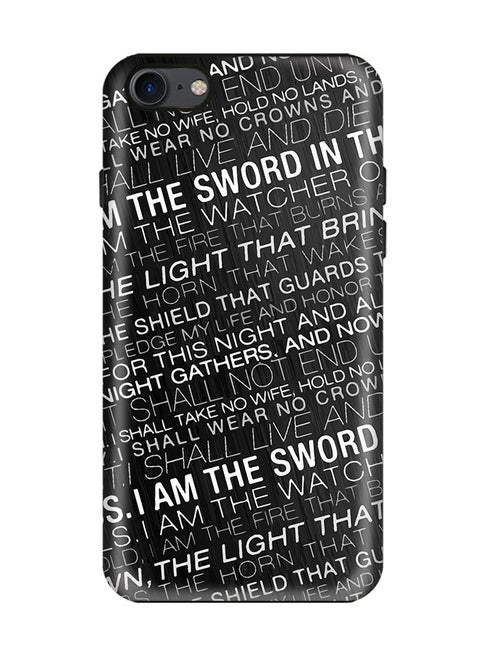 Dual Layer Tough Case Cover Matte Finish for iPhone 8/iPhone 7 GOT Night's Watcher Oath