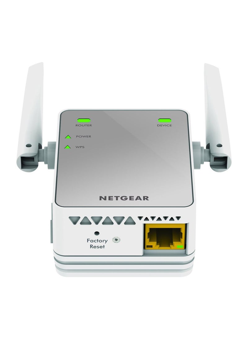 NETGEAR - EX2700 N300  300Mbps Wi-Fi Range Extender White - Image 1