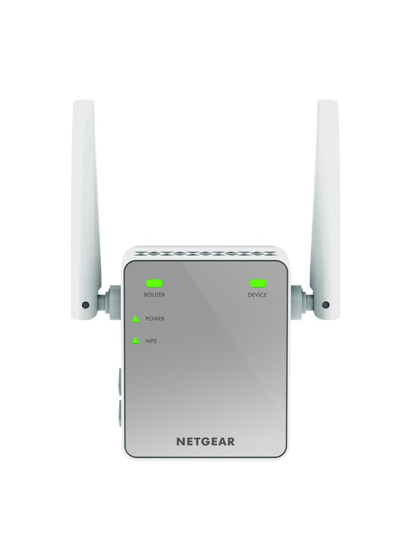 NETGEAR - EX2700 N300  300Mbps Wi-Fi Range Extender White - Image 1