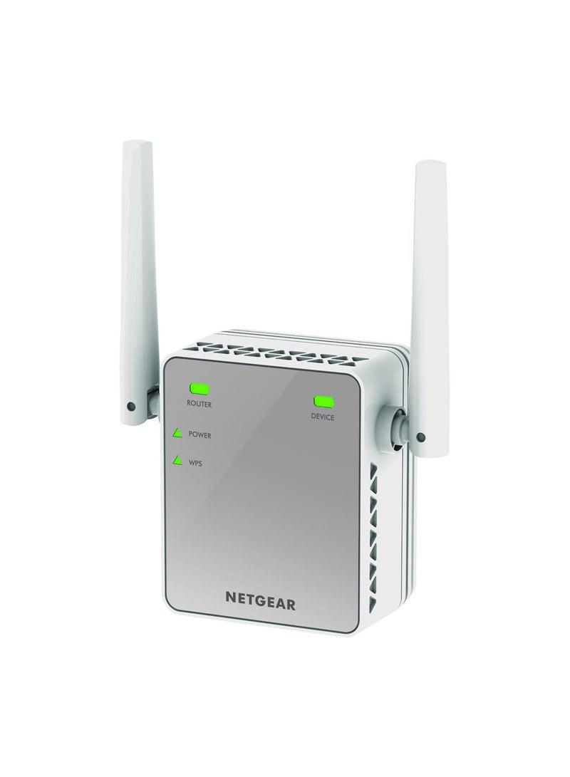 NETGEAR - EX2700 N300  300Mbps Wi-Fi Range Extender White - Image 1