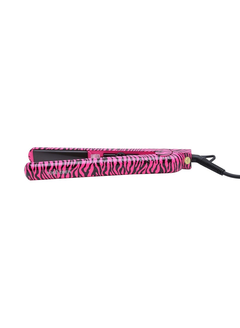JOSE EBER - Wide Ceramic Flat Iron Pink/Black 1.25inch - Image 1