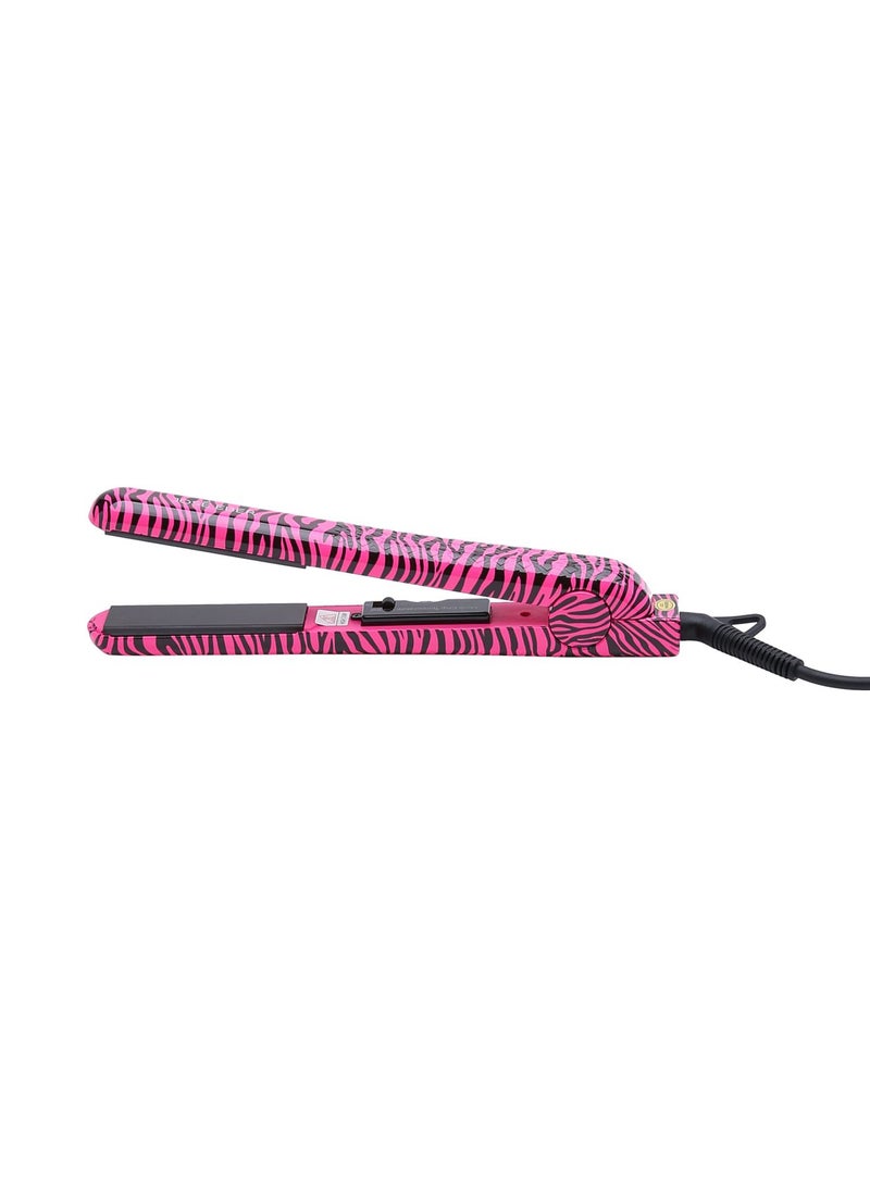 Wide Ceramic Flat Iron Pink/Black 1.25inch - v1503903188/N11264974A_1