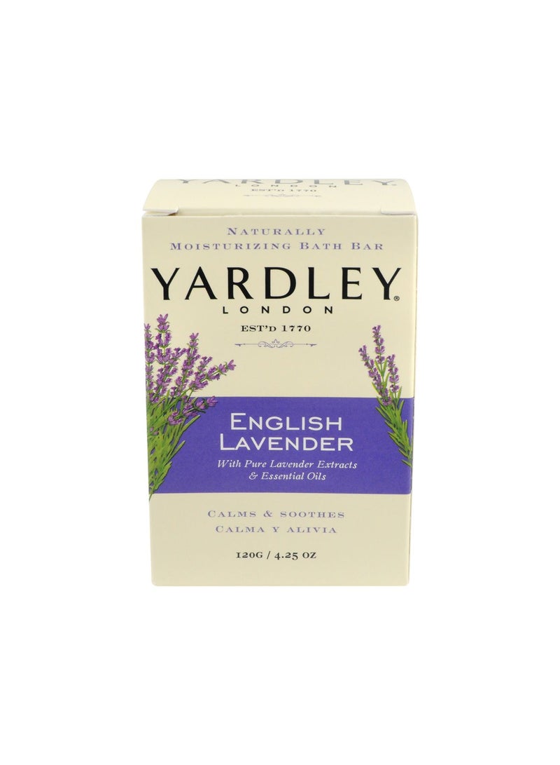 Yardley English Lavender Bar Soap White 120.48grams  - Image 1