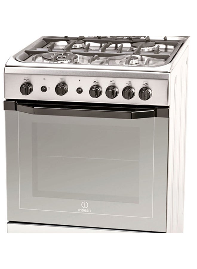 INDESIT - Gas Cooker with 58 Litres Built-In Oven I6TG1GXGHEX Silver - Image 1