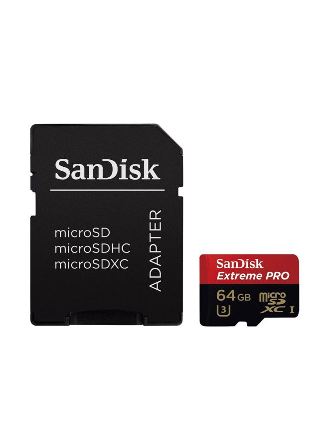 سانديسك بطاقة ذاكرة Extreme Pro Class 10 UHS-I MicroSDXC مع مهايئ متعدد الألوان  - Image 1
