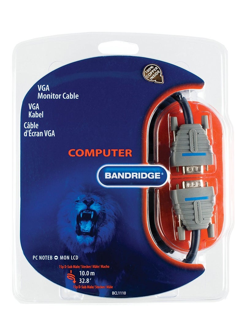 Bandridge VGA Monitor Cable Blue  - Image 2