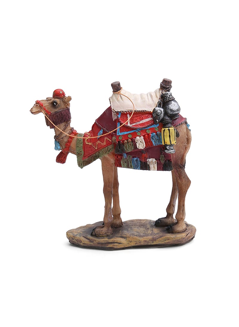Al Jaber Standing Camel With Supplies Figurine Multicolour - Image 1