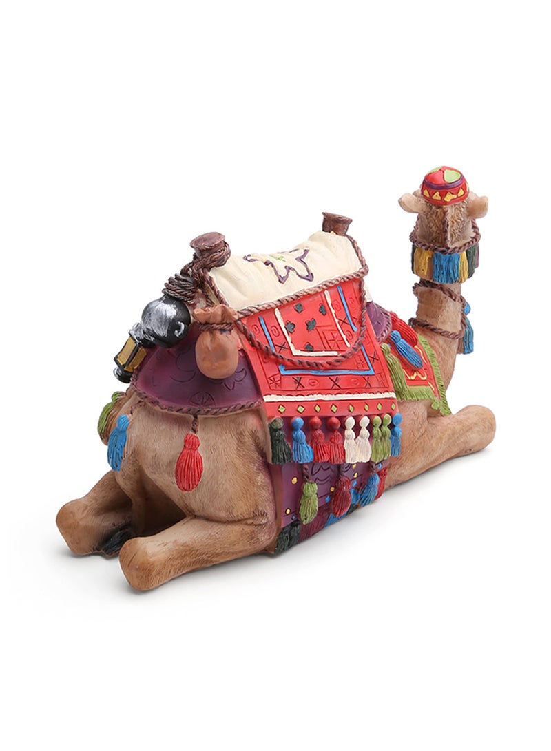 Al Jaber Painted Sitting Camel With Supplies Figurine Multicolour - Image 3