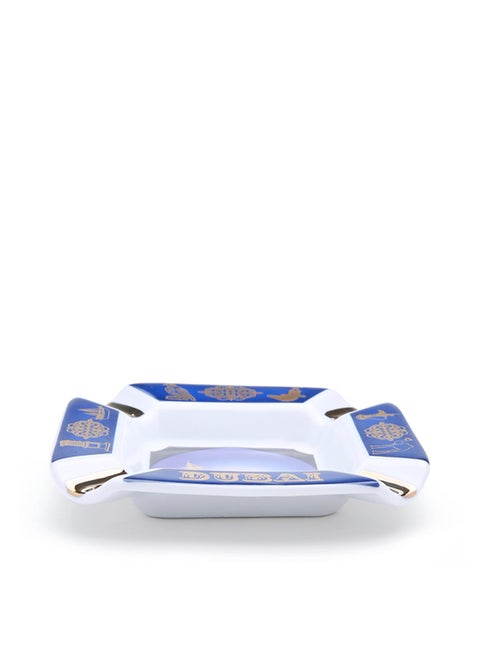 Dubai Monuments Plate Blue