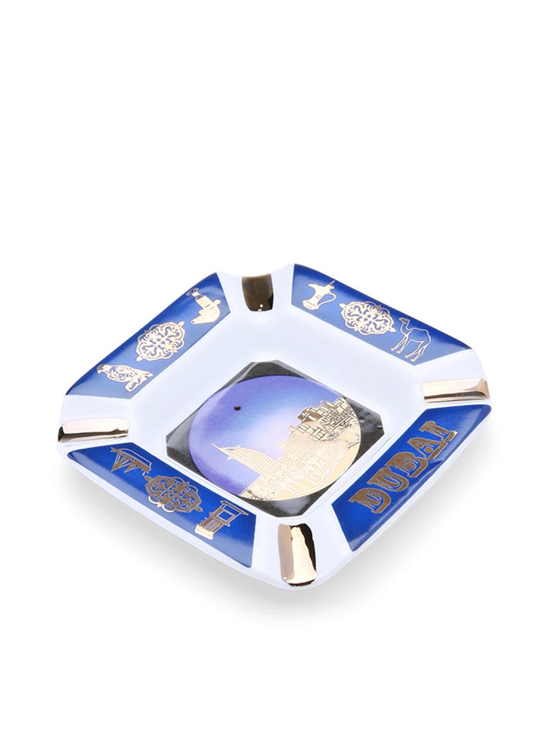 Dubai Monuments Plate Blue