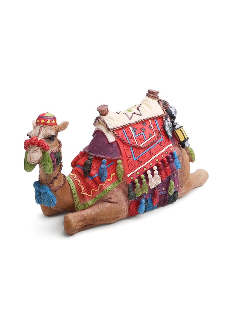 Al Jaber Painted Sitting Camel With Supplies Figurine Multicolour - Image 2