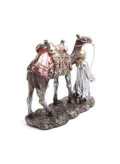 Al Jaber Arab Man With Standing Camel Silver/Brown  - Image 3