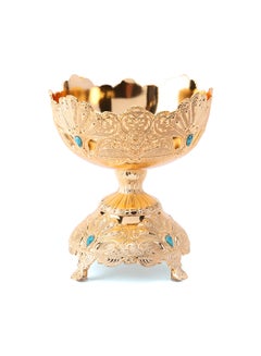 Al Jaber Gold Plated Bukhoor Pot Gold  - Image 1