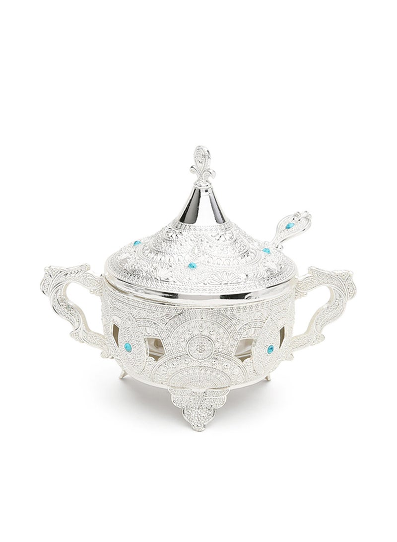Al Jaber Silver Plated Sugar Pot Silver - Image 1