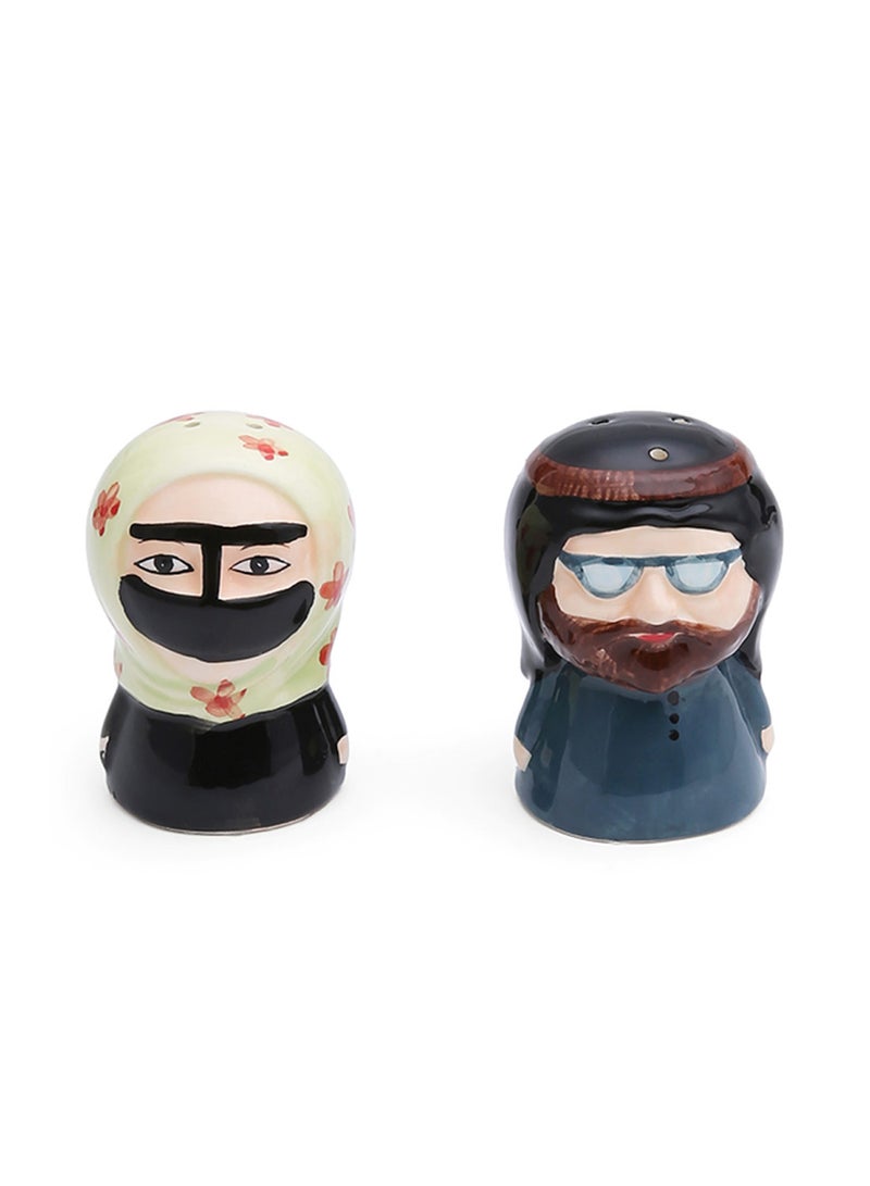 Al Jaber Arab Man And Lady Salt and Pepper Shaker Multicolour  - Image 1