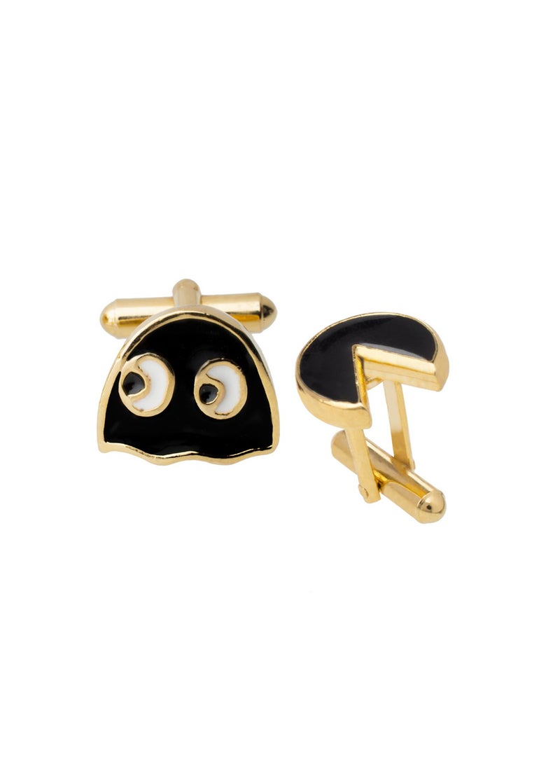 Shining Jewel Pac Man Design Elegant Cufflinks  - Image 3