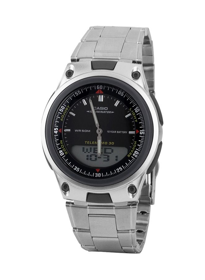 CASIO Men's Stainless Steel Analog Wrist Watch AW-80D-1AV - 40 mm - Silver - Image 1