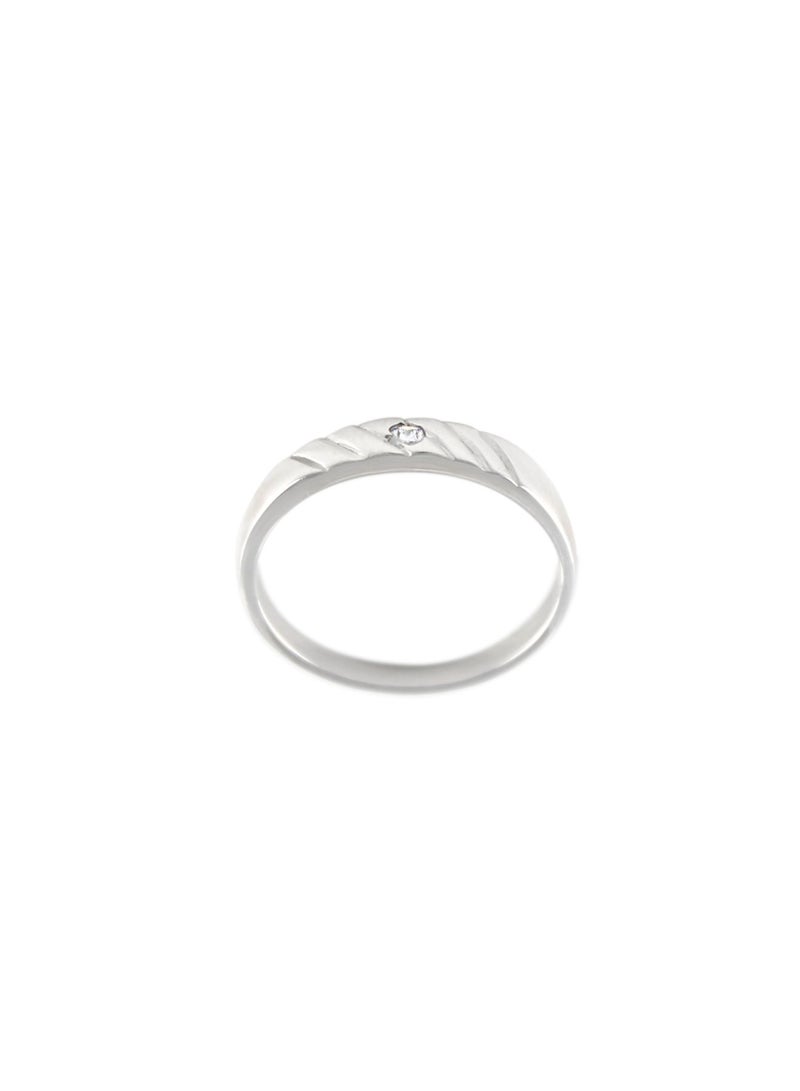 Vera Perla 925 Sterling Silver 0.03Cts Diamond Band Ring - Image 3