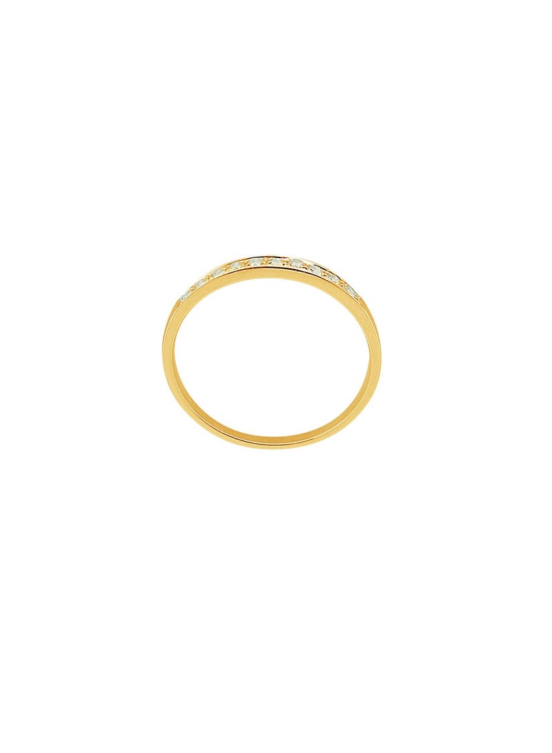 Vera Perla 18K Solid Yellow Gold 0.10Cts Genuine Diamonds Eternity Band Ring  - Image 3
