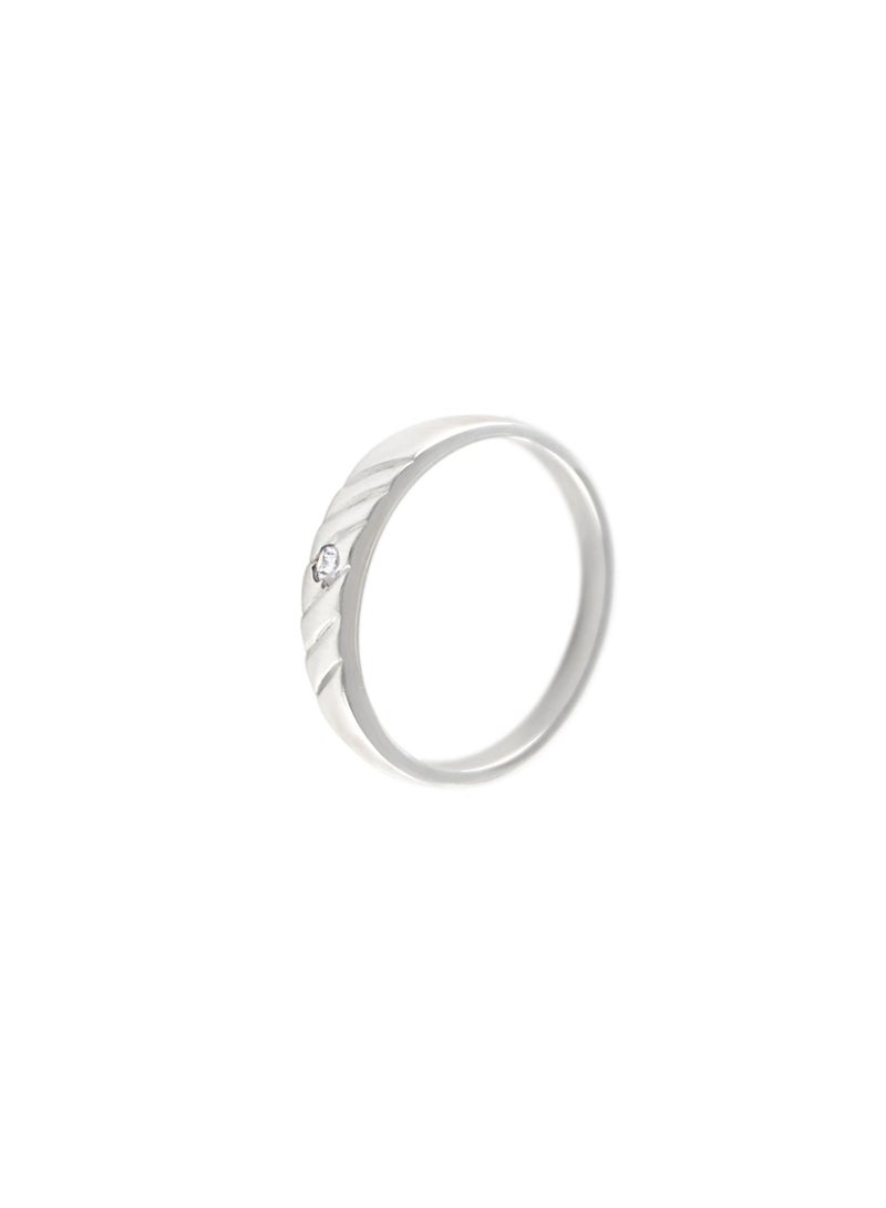 Vera Perla 925 Sterling Silver 0.03Cts Diamond Band Ring - Image 2