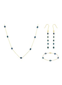 18 Karat Gold Pearls Necklace And Earrings With Bracelet