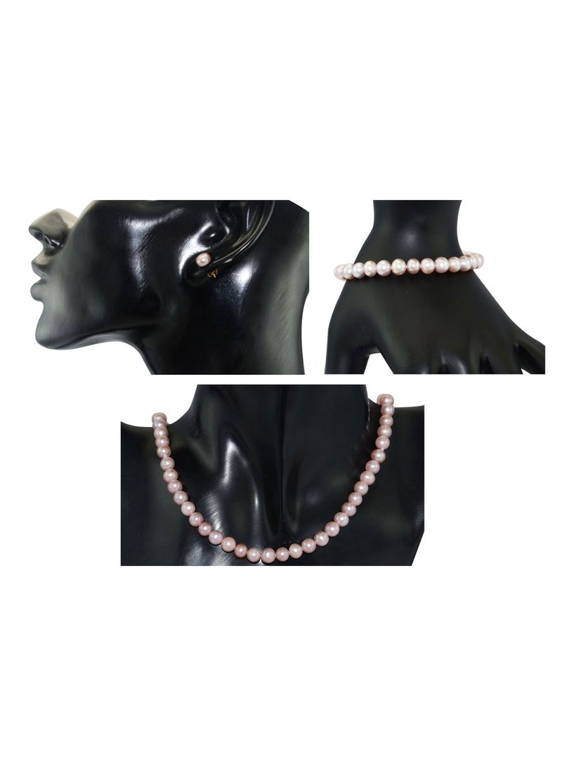 Vera Perla - 10k Gold 6-7mm Pearl Strand Jewellery Set - Image 1