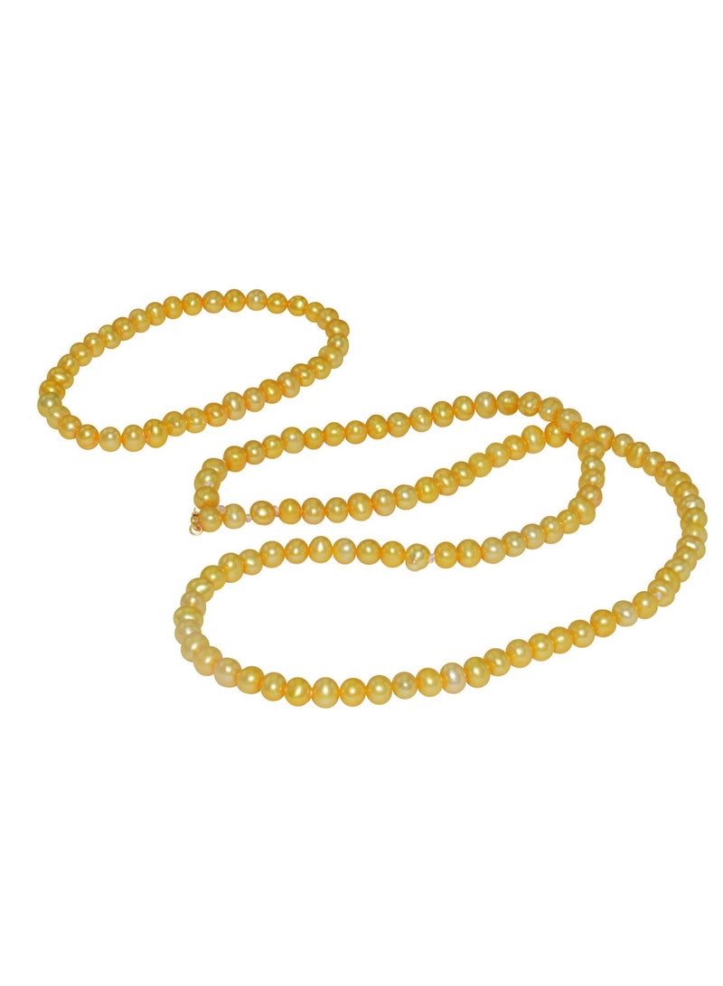 Vera Perla 18K Gold Pearl Strand Necklace With Bracelet  - Image 1