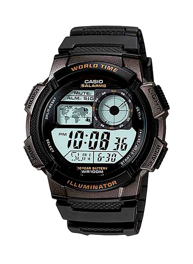 كاسيو ساعة يد رقمية بسوار من الراتينج طراز AE-1000W-1AV - قياس 44 مم - لون أسود للرجال - Image 1