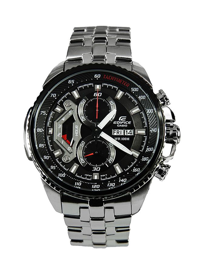 CASIO Men's Edifice Tachymeter Chronograph Watch EF558D-1A - 49 mm - Silver  - Image 1