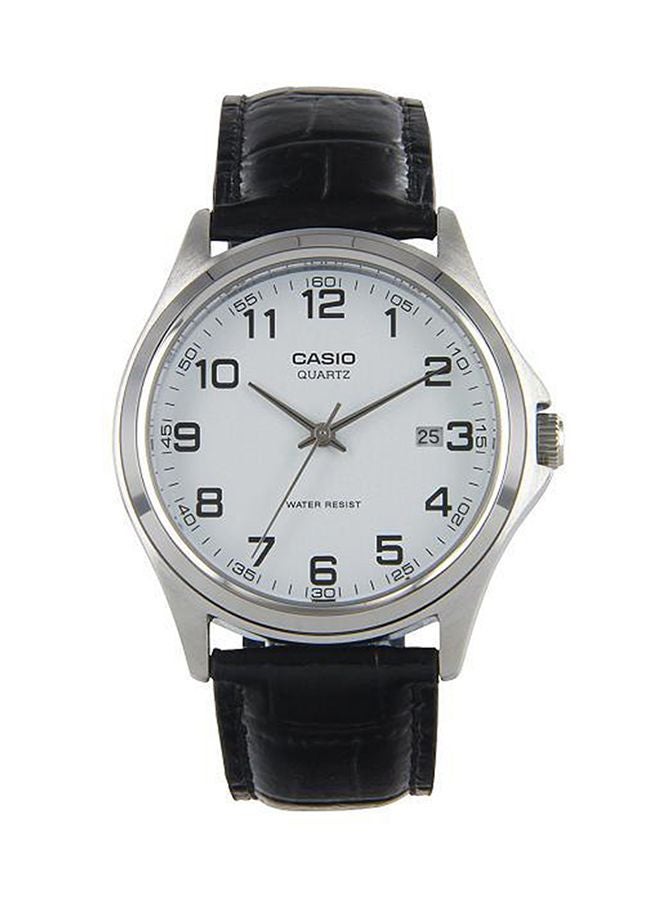 CASIO Men's Leather Analog Quartz Watch MTP-1183E-7B - 36 mm - Black - Image 1