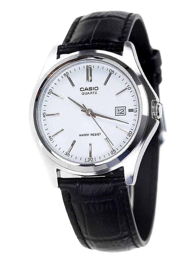CASIO Men's Leather Quartz Analog Watch MTP-1183E-7ADF - 38 mm - Black - Image 1