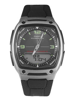 Men's Combination Quartz Analog & Digital Watch AW-81-1A1VDF - 38 mm - Black